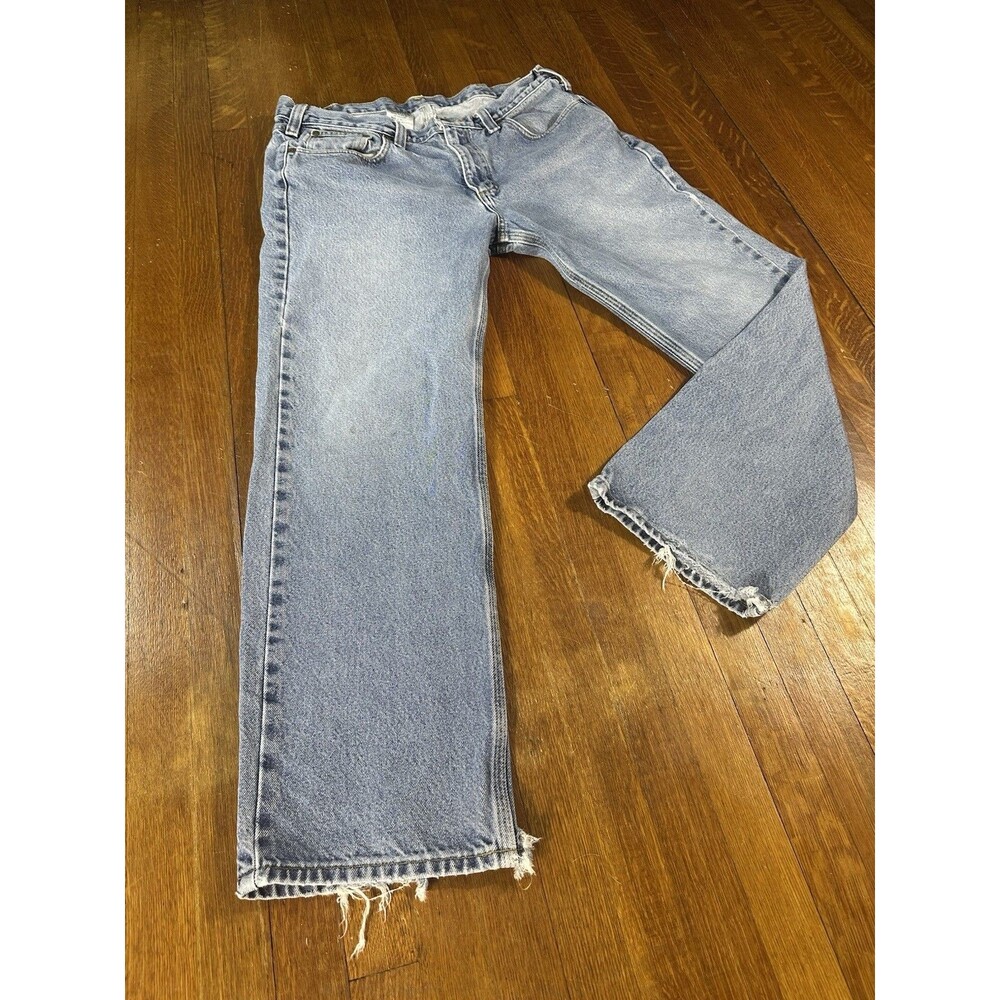Vtg Y2K Carhartt B480 Jeans 36x30 Distressed Workwear Straight Traditional Fit